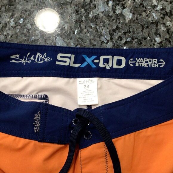 SALT LIFE SLX-QD Board Shorts Size 34, Orange, Blue, Black - Picture 4 of 10